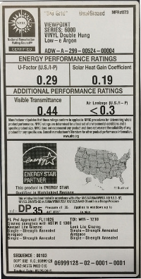 Window U Factor Chart